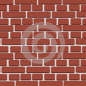 Red brick wall Vector illustration background - texture illustration.