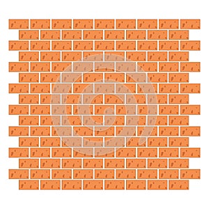 Red Brick Wall Vector Illustration