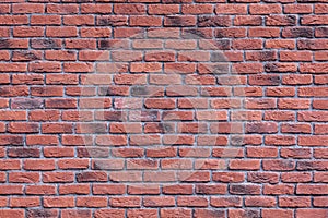 Red brick wall, wide range