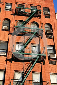 Red Bricks and Fire escape in New York