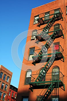 Red Bricks and Fire escape in New York