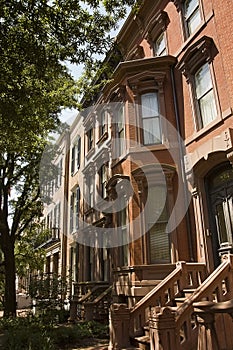 Red bricks houses