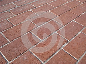 Red bricks pavement