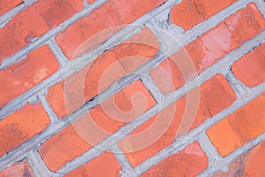 Red bricks texture is blurry