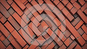red bricks theme vintage striped diagonal lines and blocks pattern abstract ai generated