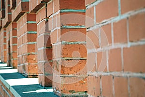 Red bricks wall.