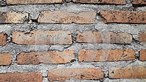 Red bricks wall arrangement, red bricks texture background