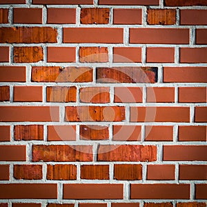 Red bricks wall background