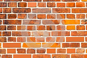 Red bricks wall background