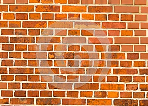 Red bricks wall background
