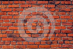 Red bricks wall background vintage and modern texture