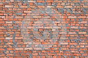 Red bricks wall texture and background