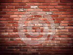 Red bricks wall texture background. AI Generated Image