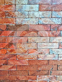 Red bricks wall texture photo