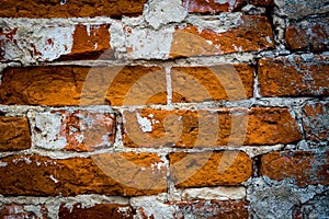 Red brickwork background