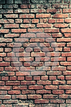 Red brickwork background with texture.