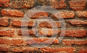 Red brickwork close-up