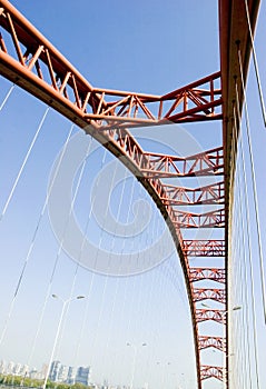 Red bridge arch