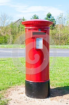 Red British mailbox photo