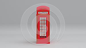 Red british urban old telephone box seamless looping animated background