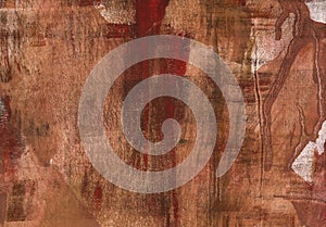 Red brown abstract painting background