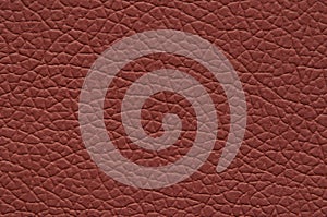 Red brown artificial leather with large texture