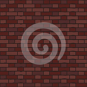 Red brick wall. Vector seamless pattern. Texture for background.