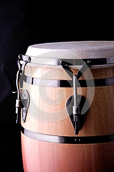 Red and Brown Conga Isolated On Black