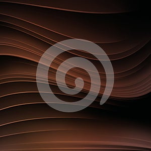 Red-brown gradient background with golden thin wavy lines.