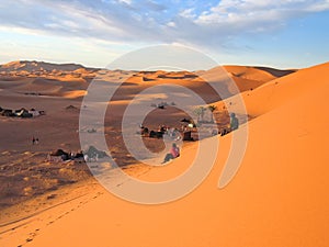 Red and brown sand dunes