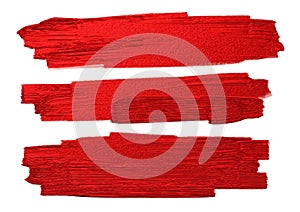 Red brush stoke texture on white background vector illustration photo