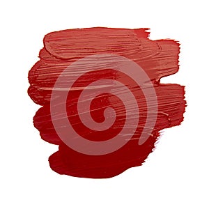 Red brush stroke