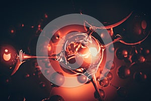 Red bubble background
