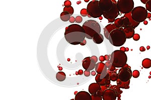 Red bubbles, 3D