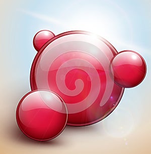 Red bubbles background
