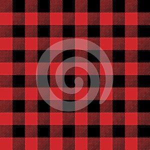 Red Buffalo Plaid Seamless Pattern