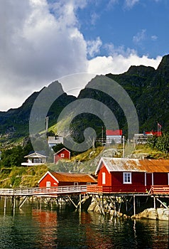 Red Buildings, Lofoten Islands, Norway