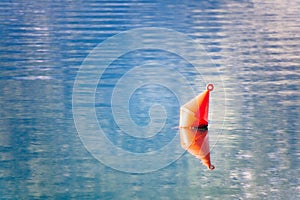 The red buoy in the sea