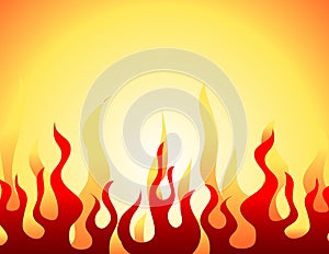 Red burning flame pattern