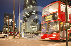 Red Bus in City of London