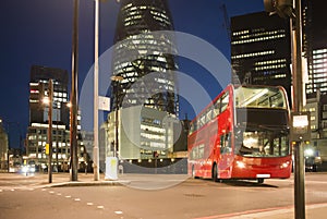 Red Bus in City of London