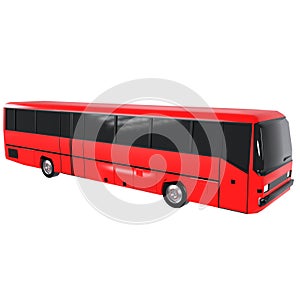 Red Bus isolated on white background