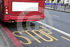 Red bus of London street