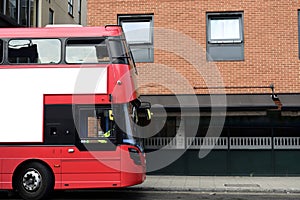 Red bus of London street