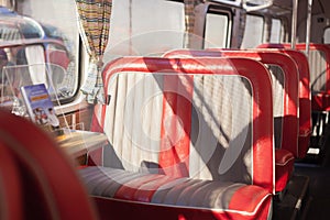 Red bus seats