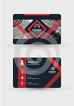 Red Business Card elegant template