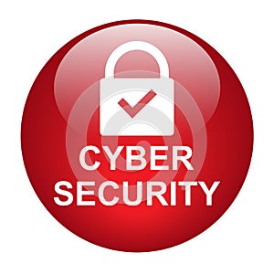 Cyber secutiry icon button