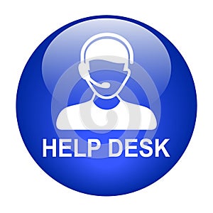 Help desk support icon web button