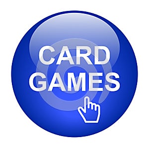 card games icon button on white