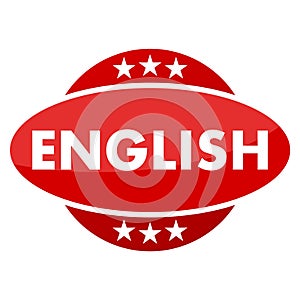 Red button with stars english